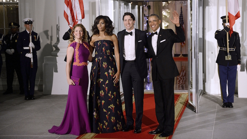 Illustration for article titled The Obamas Host the Trudeaus at Sasha and Malia's First White House State Dinner
